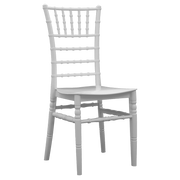 IGAP Set 4 Sedie Chiavarine Tiffany in Polipropilene 42x42x93 cm Monoblocco Bianco