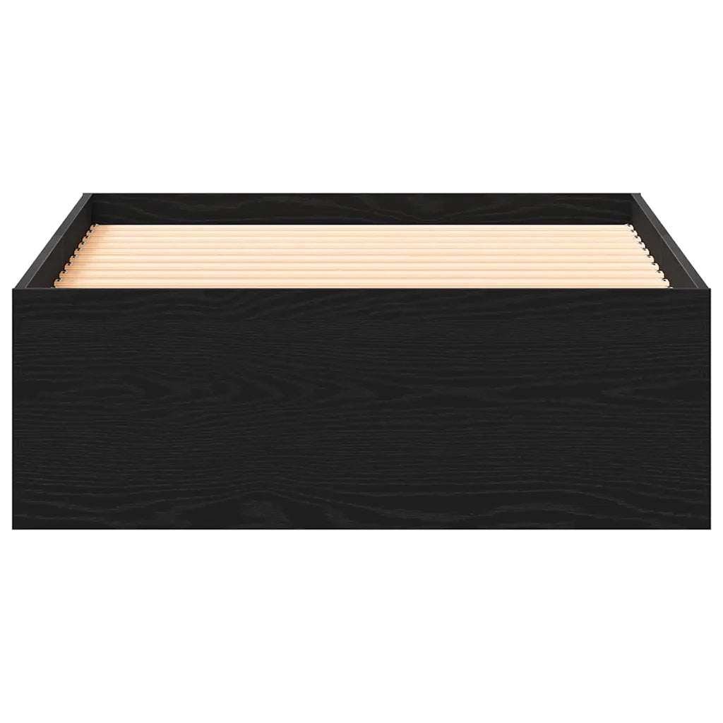 Struttura del letto con cassetto Rovere Nero 100 x 200 cm 3333983