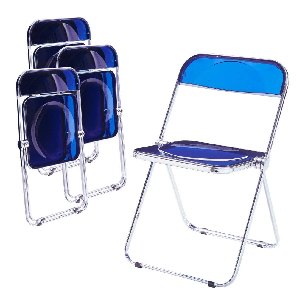 Set di 4 sedie pieghevoli da campeggio 74 x 46 x 47 cm blu scuro 03_0009847