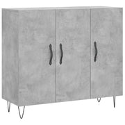 Credenza | Madia | Buffet da pranzo | Armadio da pranzo Grigio Cemento 90x34x80 cm in Legno Multistrato