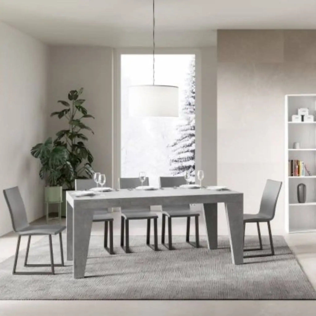 Tavolo allungabile 200/304x90 cm Naxy Premium colore cemento