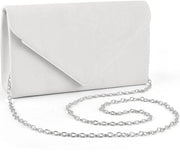 Clutch per matrimonio, borse da sera, ombrellino, borse formali per matrimonio, festa, cocktail, gala, borsa a tracolla, imitazione suède con cinturino rimovibile