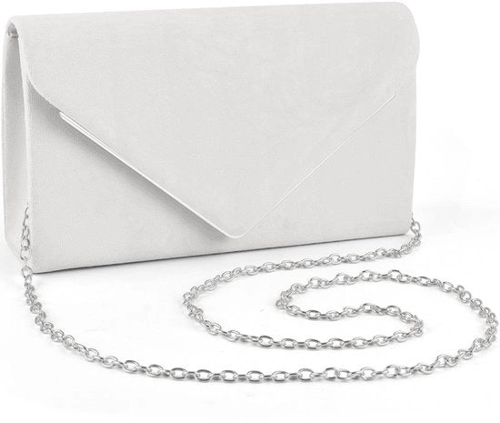 Clutch per matrimonio, borse da sera, ombrellino, borse formali per matrimonio, festa, cocktail, gala, borsa a tracolla, imitazione suède con cinturino rimovibile