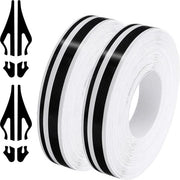 Strisce auto per decorazione 98 m di strisce laterali - adesivo auto autoadesivo - nastro per pinstriping auto - auto, motocicli, barche, strumenti musicali - DIY - 2 in 1 (5 mm + 2 mm) nero.