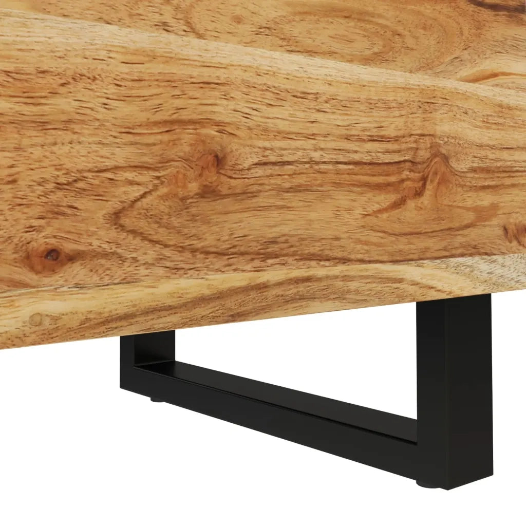 Comodino | Armadio da Notte | Mobiletto da notte 40x33x46 cm in Legno Massello di Acacia