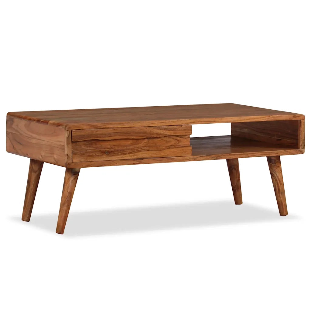 Tavolino da CaffÃ¨ Massello con Cassetto Intagliato 100x50x40 cm cod mxl 9404