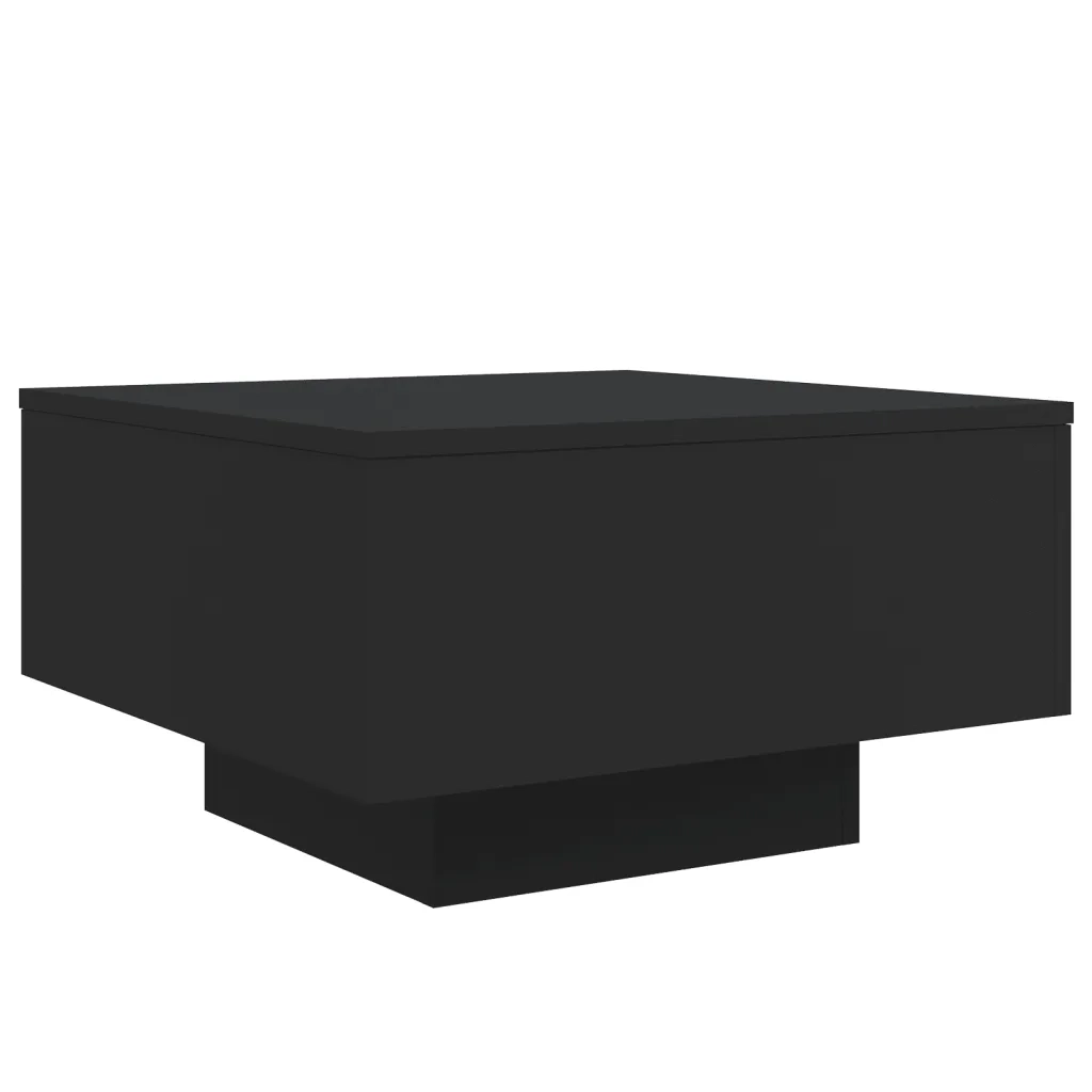 Tavolino da Soggiorno con Luci LED Nero 55x55x31 cmcod mxl 86071