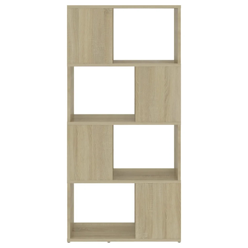 Libreria Divisorio-Scaffale per Libri-Mobile di Stoccaggio Rovere Sonoma 60x24x124,5 cm in Truciolato