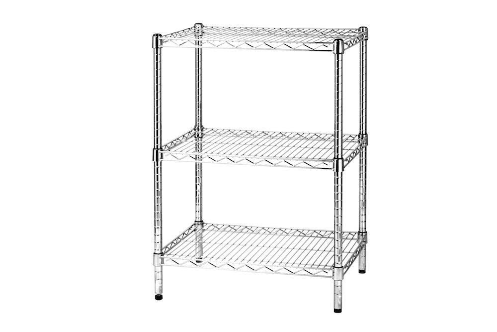 Scaffale 3 Ripiani 60x45x90 cm in Metallo Cromato Tosini
