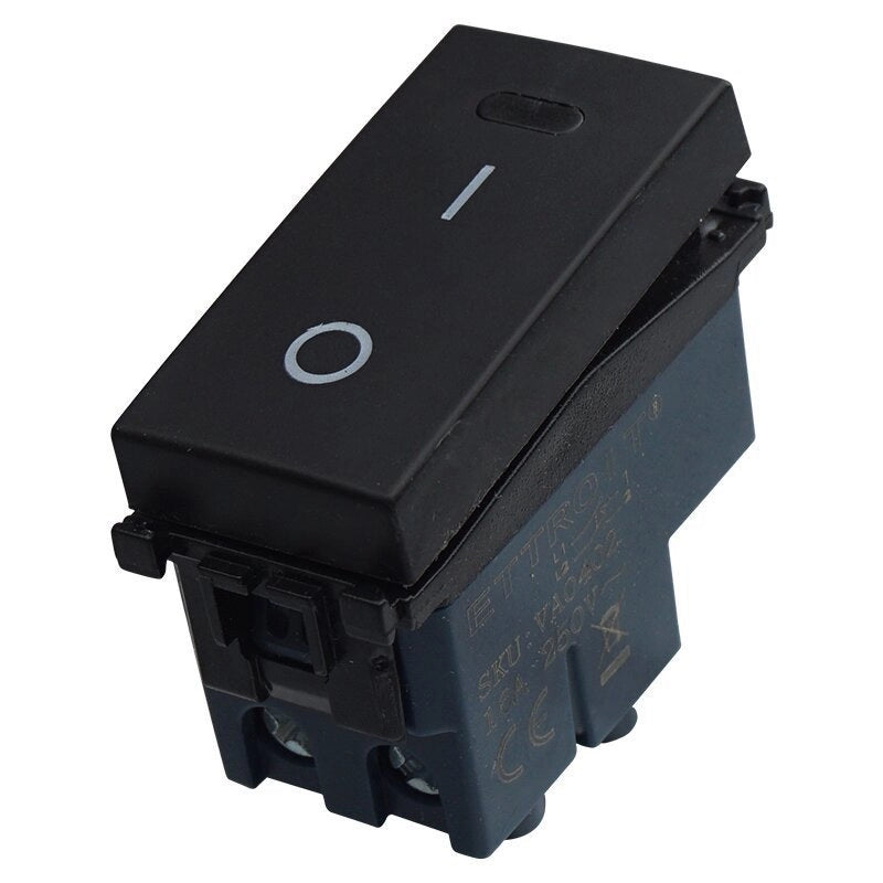 Interruttore 16A Bipolare 0-1 Colore Nero Compatibile Con Vimar Arke
