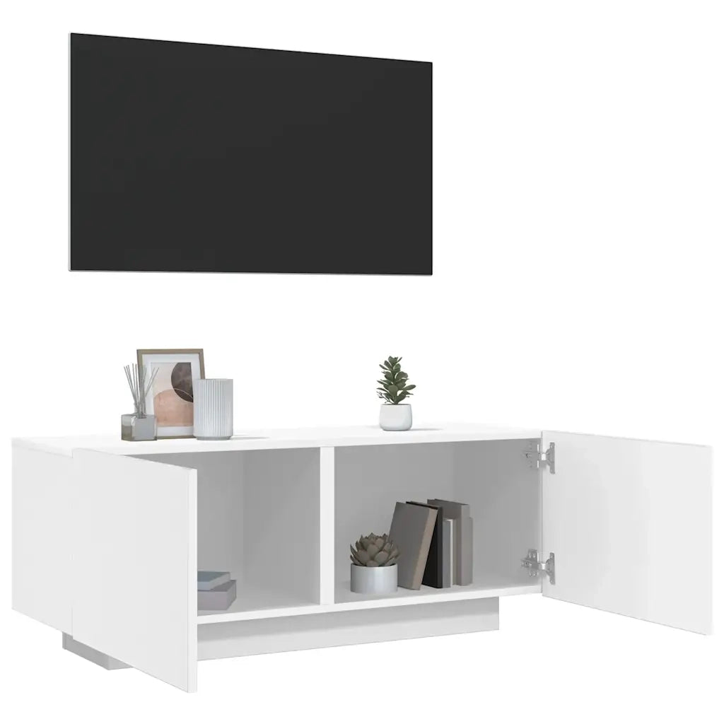 Mobile Porta TV Bianco 100x35x40 cm in Legno Multistrato