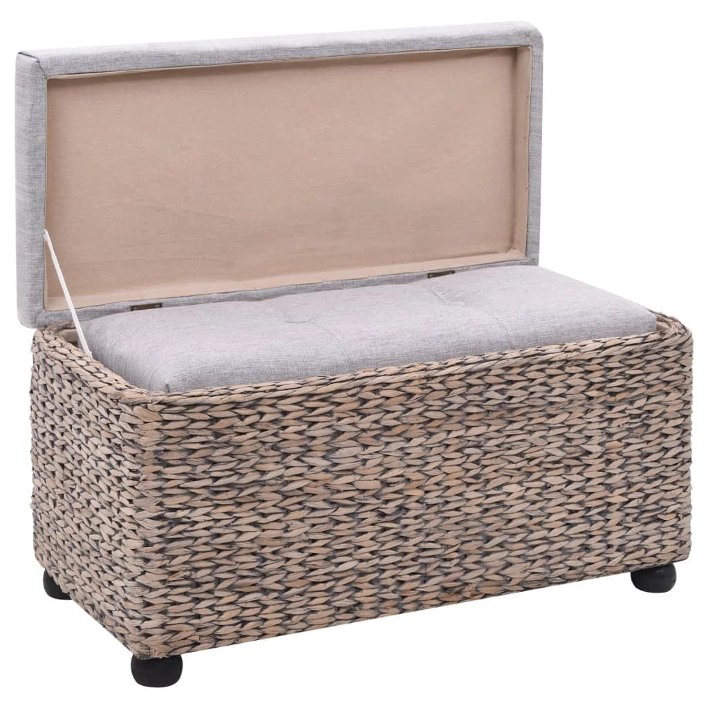 Panca pouf sgabello mobile panca 2 pezzi grigio giacinto d'acqua 3002178