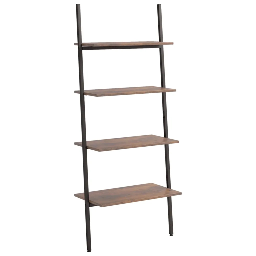 Scaffale Pendente 4 Livelli Marrone Scuro e Nero 64x34x150,5cm 336374