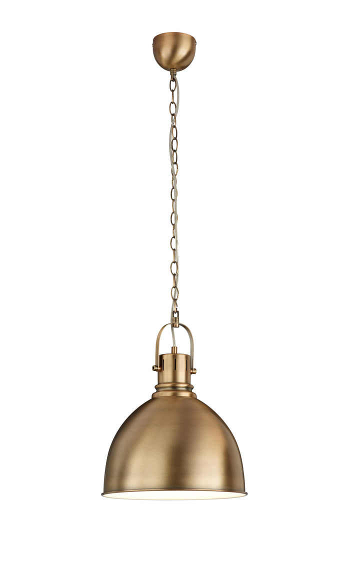 Lampada a Sospensione da Interno  E27 in Metallo Ottone Invecchiato