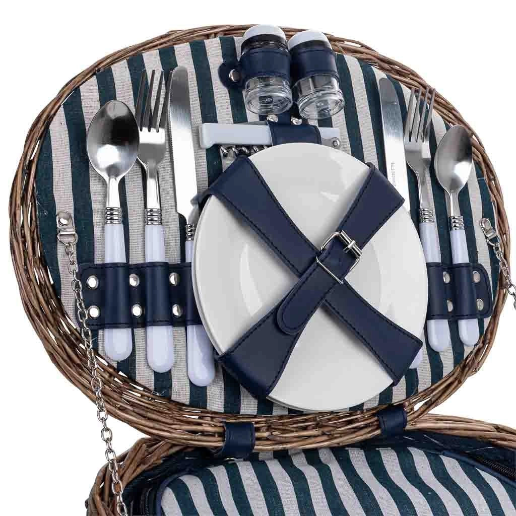 Cestino da picnic naturale (2 coperti) 40x28x25h cm
