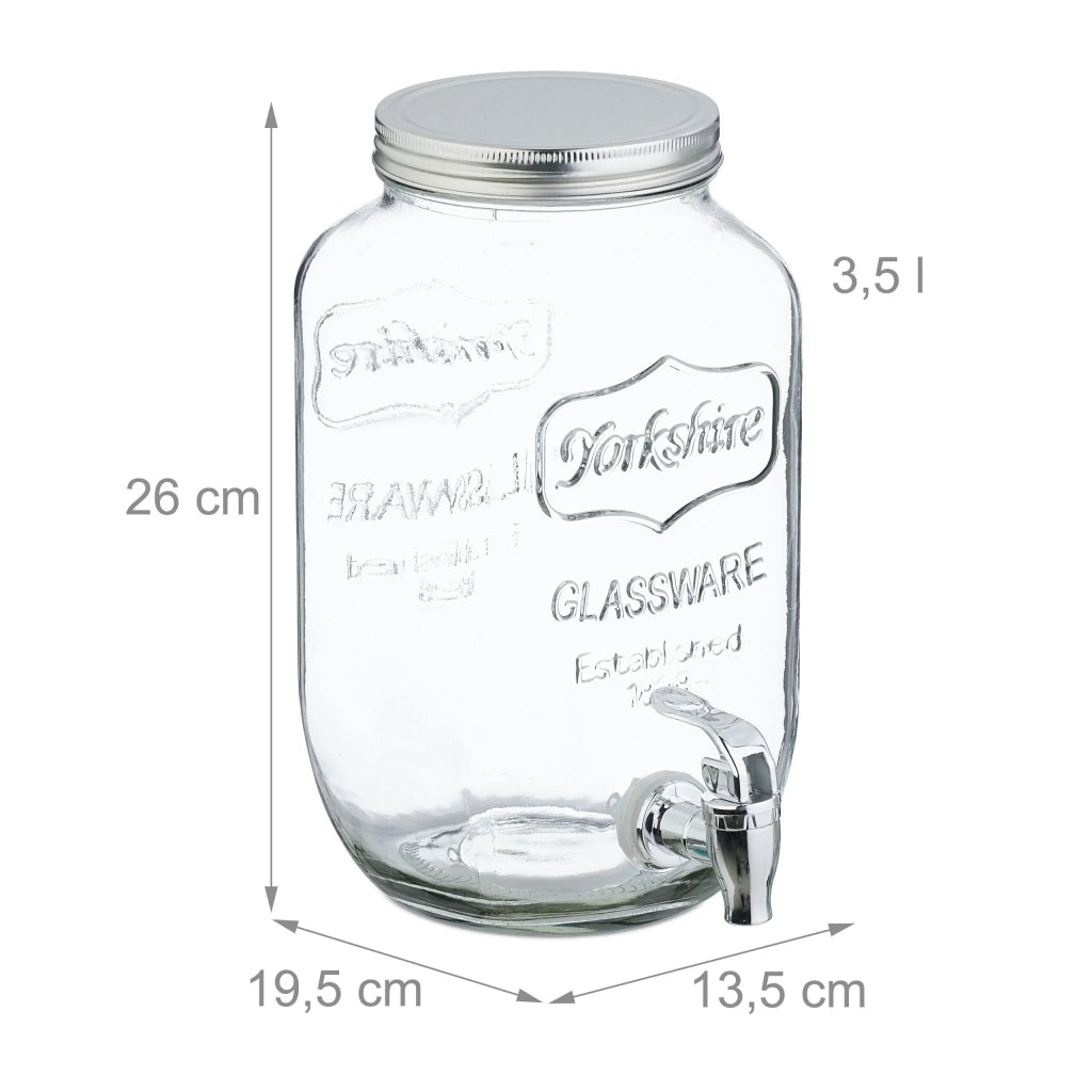 Set di 2 fontane d'acqua vintage da giardino 30 x 30 x 50 cm con rubinetto design elegante in vetro trasparente 13_0016245