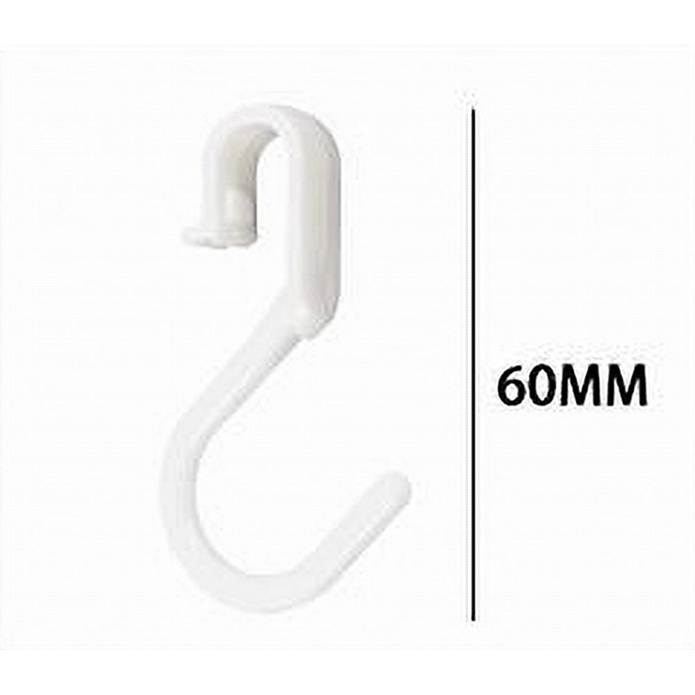 Trade Shop - Set 6 Pz Ganci Multiuso Forma S Salvaspazio Per Cucina Bagno Casa Bianchi 87365 -