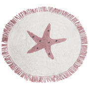 Tappeto per bambini con motivo a stelle bianco sporco in cotone ⌀ 120 cm cameretta elegante