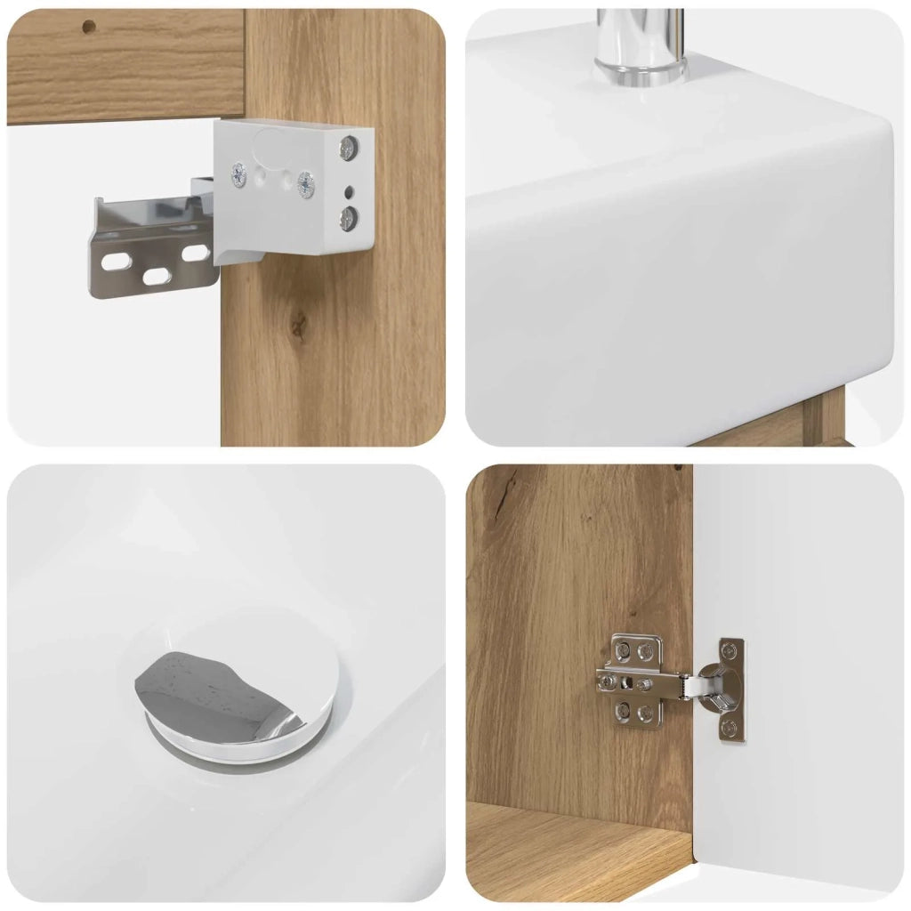 Mobile bagno con rubinetto Rovere Artigianale 889500