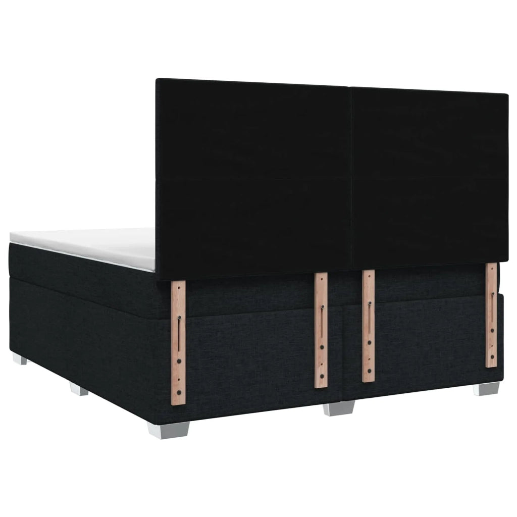 Letto box spring con materasso Nero 140 x 190 cm Tessuto 3454868