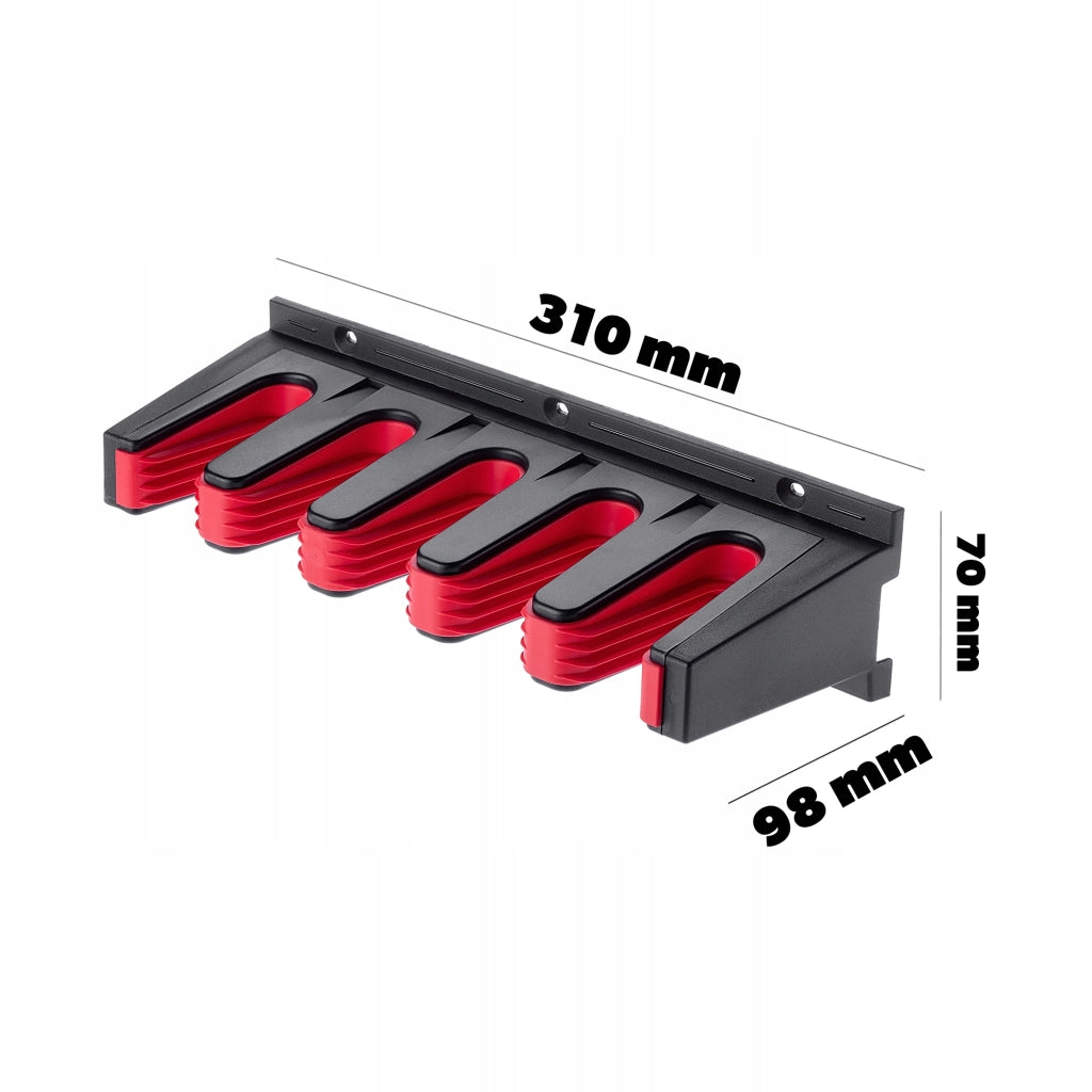 Portautensili da parete KADAX per scope e rastrelli, ideale per garage e officine, 31 cm.
