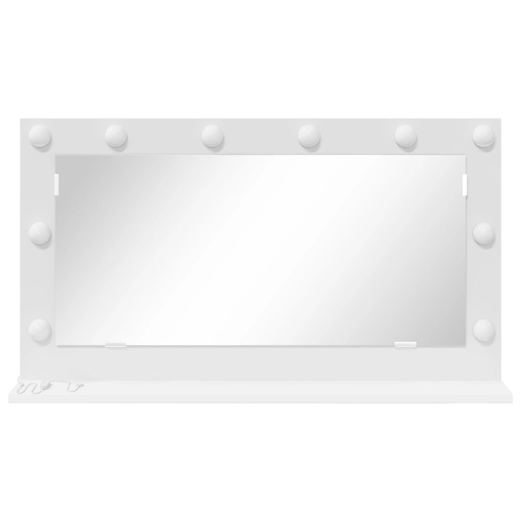 Specchio da Toeletta con Luci LED Bianco 80x45x18 cm