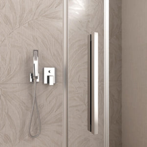 Porta Parete Doccia 140 cm 1 Anta Scorrevoe in Cristallo Trasparente 6mm H195 Bonussi Eliane