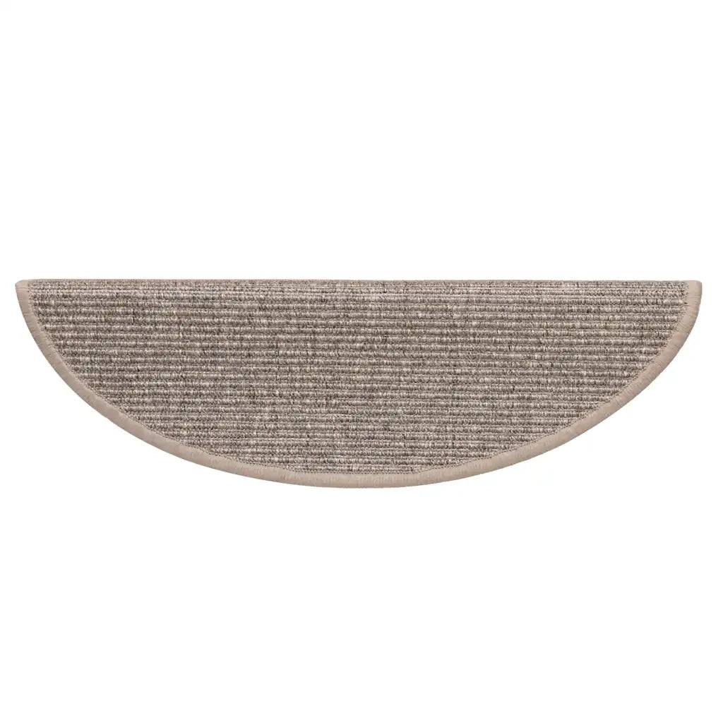 Tappetini per scale 15 pz | Gradini per Scale 56x17x3 cm Beige scuro Semicircolari