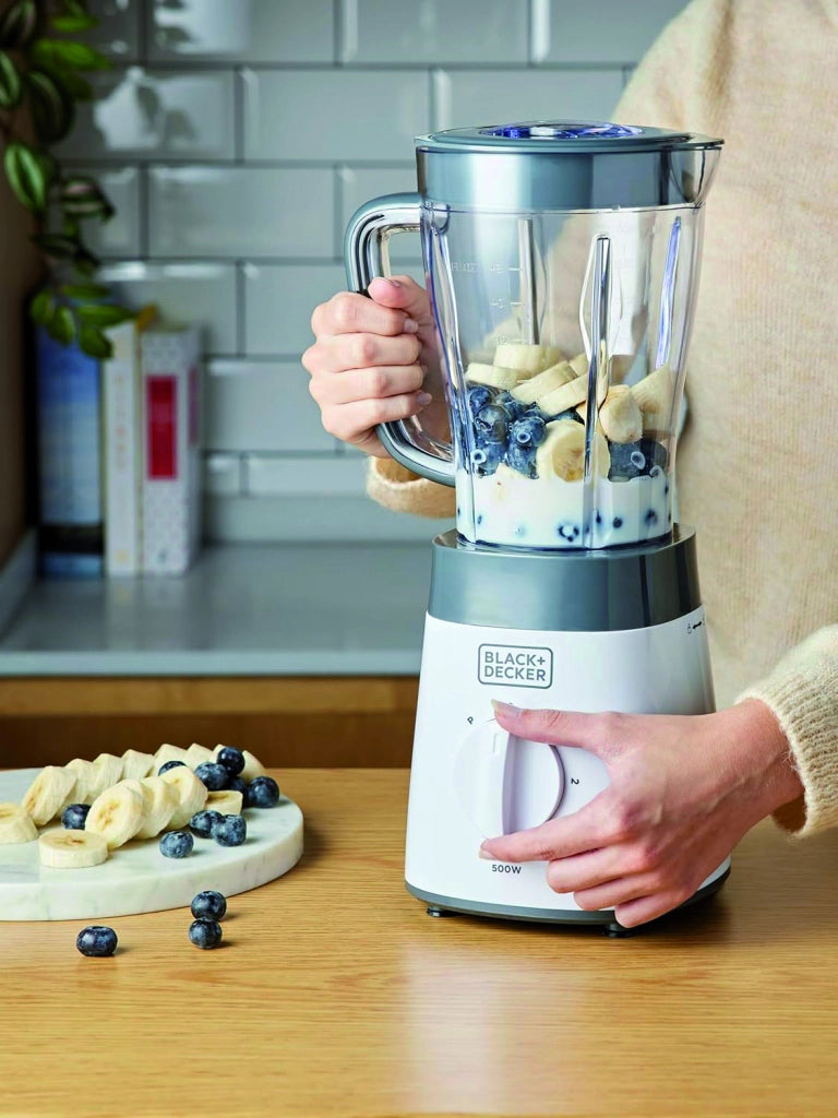 Black+Decker FRULLATORE BXJB500E 500 W con caraffa in plastica 1,5 lt.