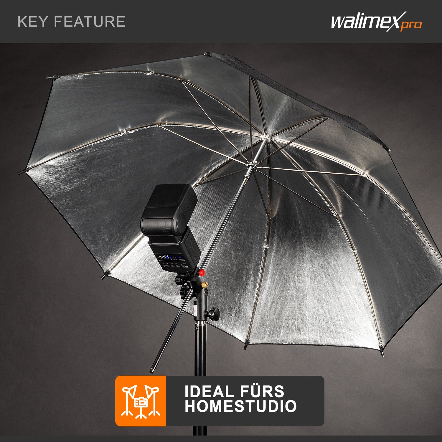 Walimex Supporto in metallo per flash e ombrelli