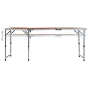 Tavolo da Campeggio Pieghevole in Alluminio 180x60 cm CFW4317777