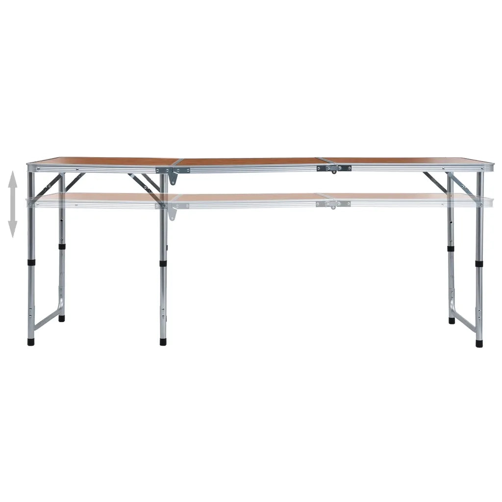 Tavolo da Campeggio Pieghevole in Alluminio 180x60 cm CFW4317777