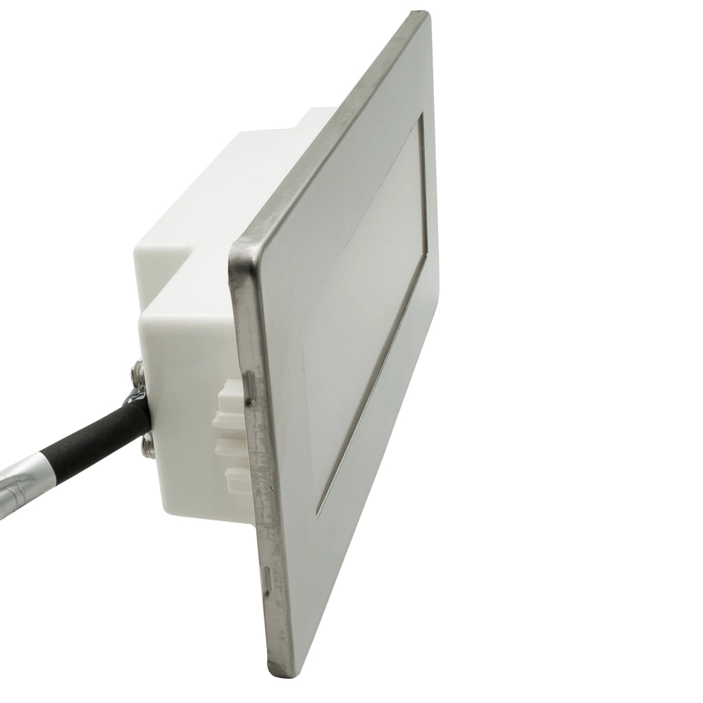 Faretto segnapassi LED 4W incasso luce muro cassetta 506 4000K bianco inox IP65