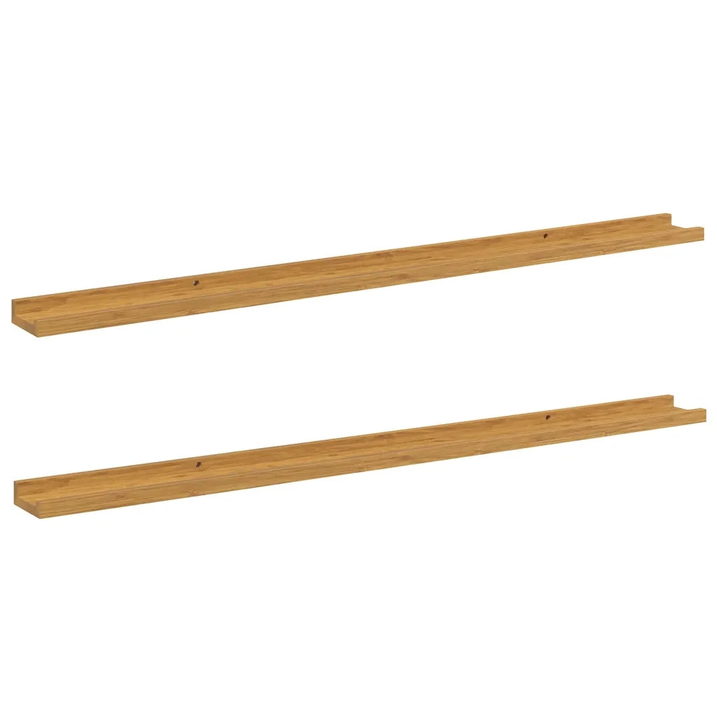 Scaffale da parete 2 pcs Beige 115 x 9 x 3 cm Legno multistrato