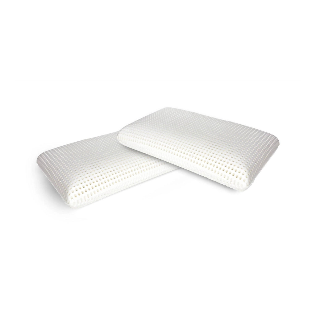 Talamo Italia Set di 4 Cuscini per Basilico, 100% Made in Italy, Guanciale sfoderabile a "saponetta" in Memory Foam forato, Anallergico e Traspirante, 70x40xh16 cm
