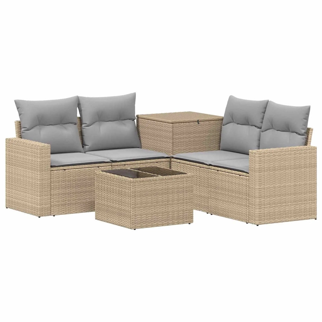 Set di divani 6 pz Beige e Grigio Chiaro 3447413