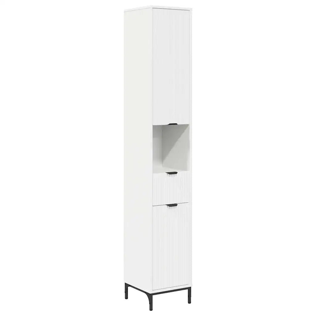 Mobile da Bagno con cassetto Bianco 31,5 x 33 x 190 cm