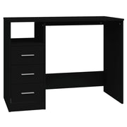 Scrivania tavolo postazione di lavoro scrivania per computer mobile da studio con cassetti 102 x 50 x 76 cm legno ingegnerizzato nero 02_0023473