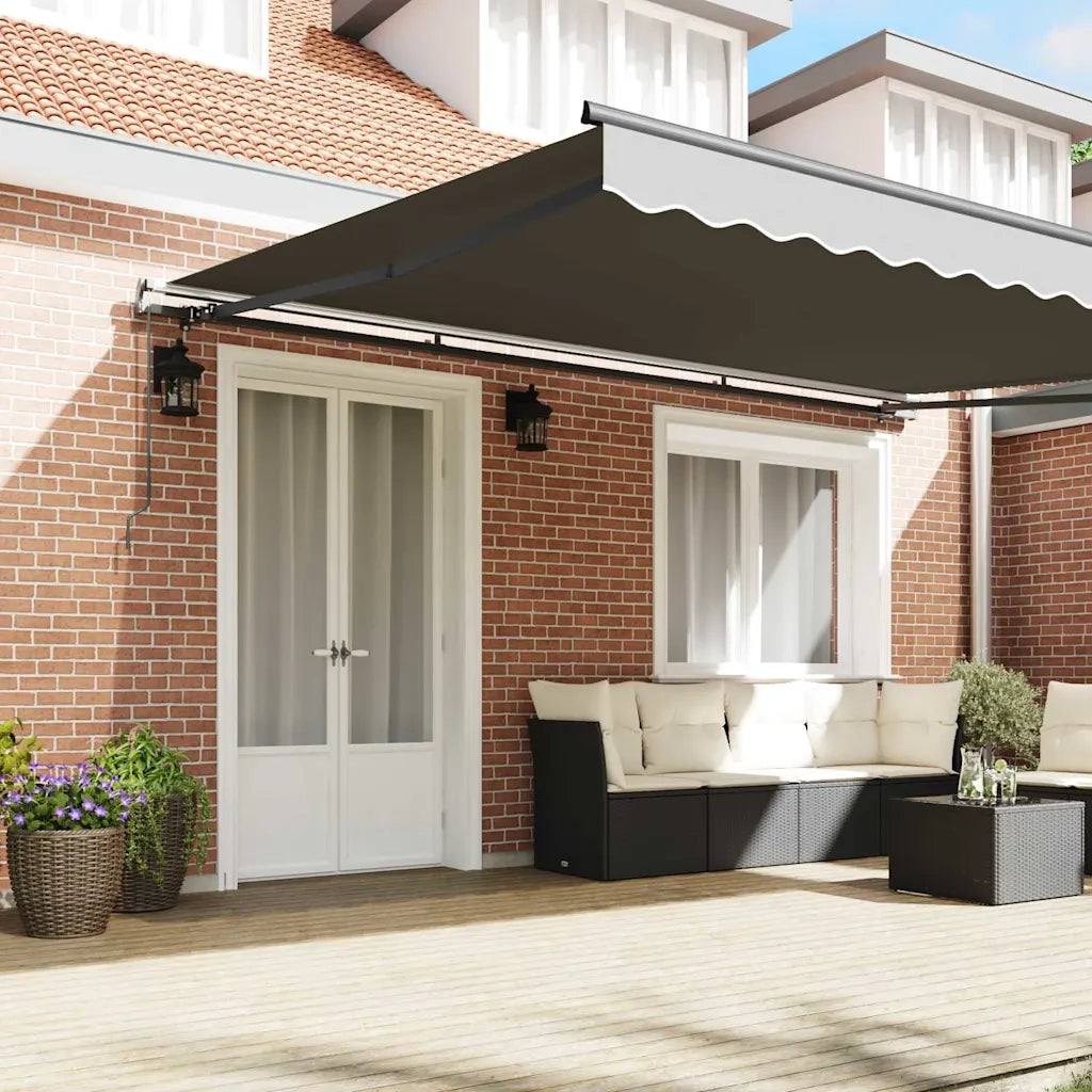 Tenda da Sole Antracite 4 × 3 m Metallo 313231