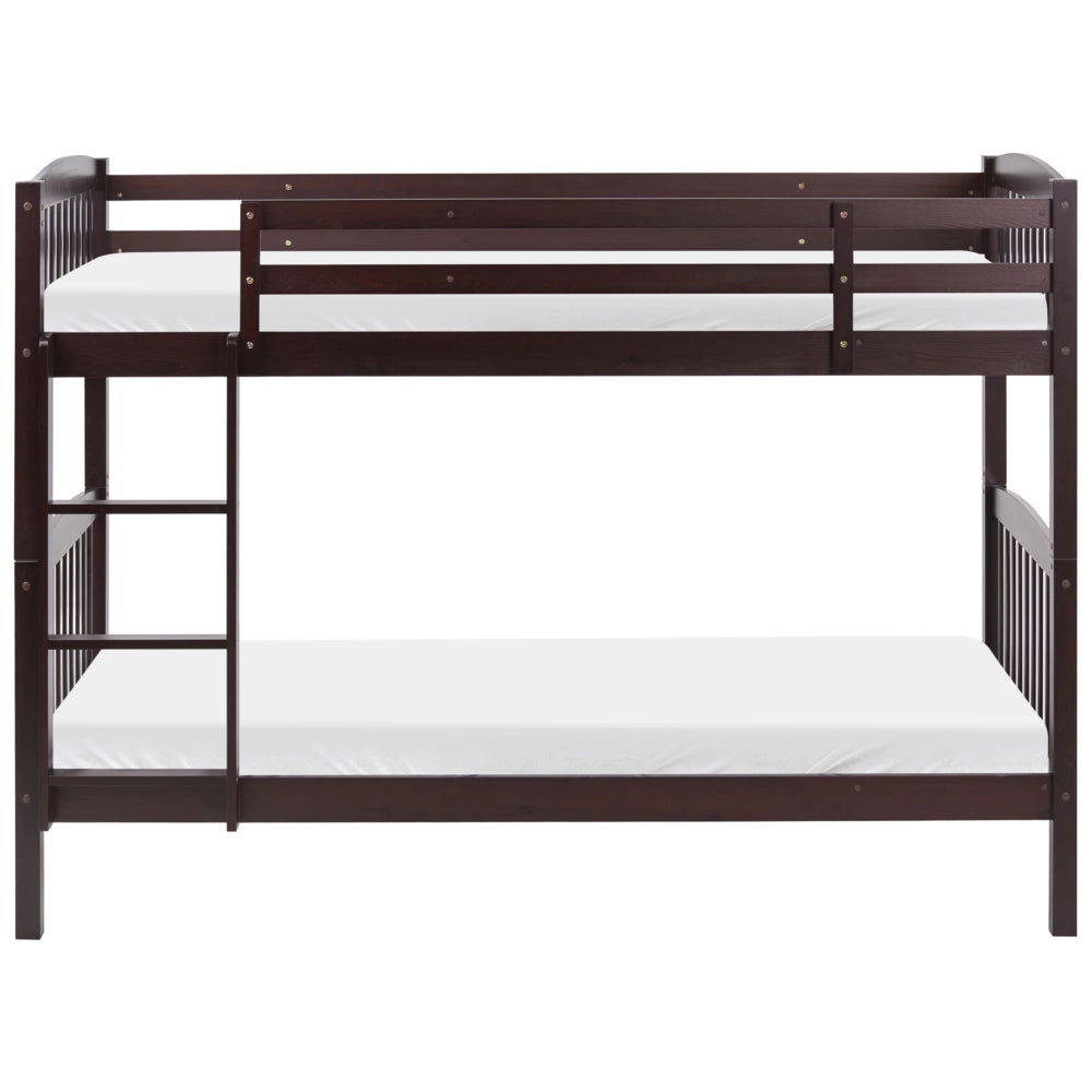 Letto a castello letto doppio con cassetti portaoggetti in legno di pino scuro 90 x 200 per bambini cameretta