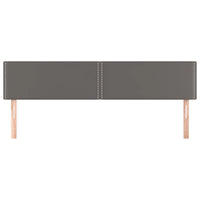 Testiere 2 pz Grigie 100x5x78/88 cm in Similpelle