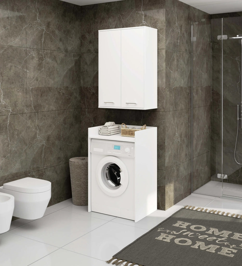 Mobile bagno sospeso AKORD FIN W64 H934 Bianco 2 ante 64x94x30 cm