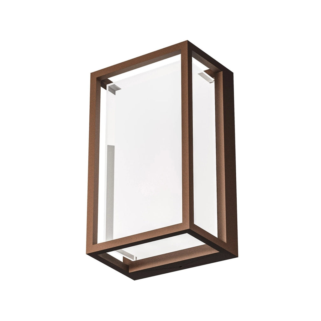 Plafoniera LED GES2102 da Esterno in Alluminio Marrone 12W IP65 con Temperatura Luce Selezionabile 3000K/4000K/5000K - Gea Luce