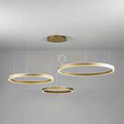 CRISEIDE SS/3D - LAMPADARIO A SOSPENSIONE 3 LUCI ORO A LED 3000K 6900LM 125W(35W+40W+50W)  DIMMERABILE