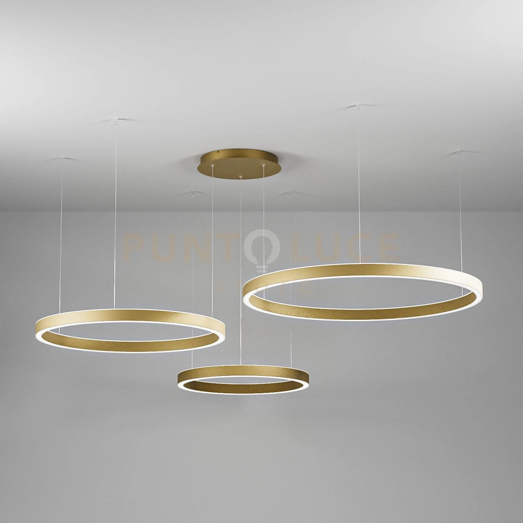 CRISEIDE SS/3D - LAMPADARIO A SOSPENSIONE 3 LUCI ORO A LED 3000K 6900LM 125W(35W+40W+50W)  DIMMERABILE