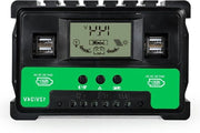 Controller MPPT a 4 uscita USB per pannelli solari 12V 24V - Regolatore di ricarica per accumulatori a piombo (40A) - Regolatore di carica solare
