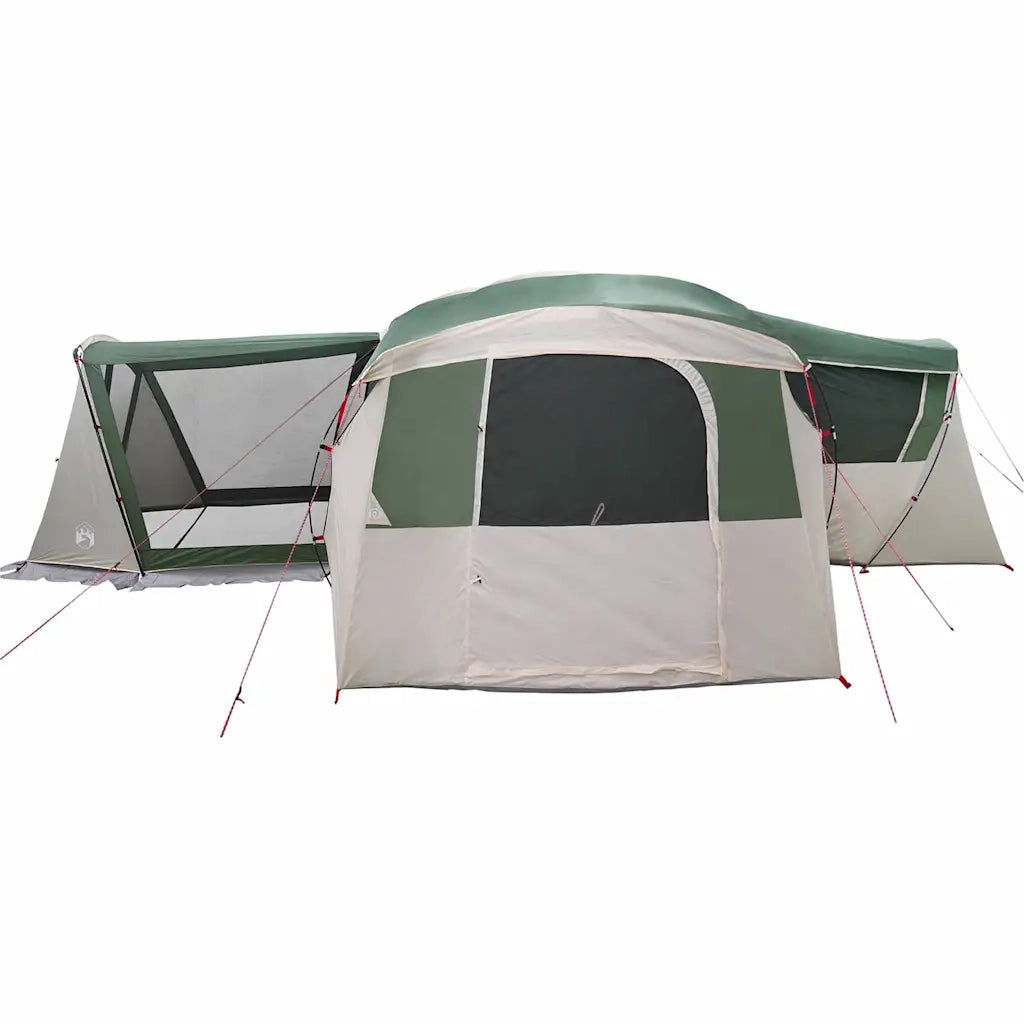 Tenda per Famiglia 20 Persone Verde e Bianco 745 x 700 x 217 cm