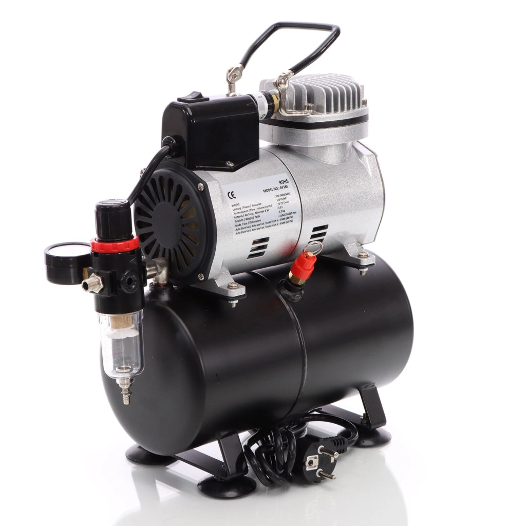 Compressore per aerografo AF186 con serbatoio riduttore di pressione 4 bar Start-stop automatico