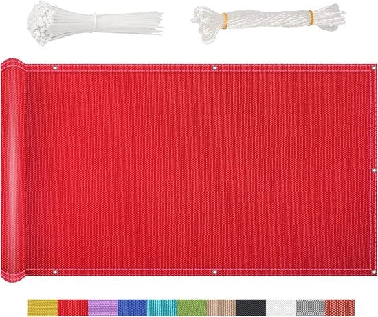 Schermo per balcone con protezione visiva e protezione UV, 125 x 400 cm - Copertura per balcone resistente al tempo per privacy e ombra