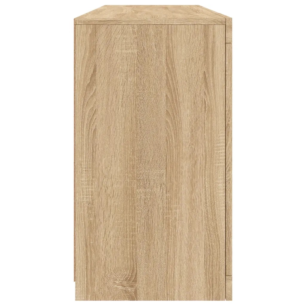 Credenza | Madia | Buffet da pranzo | Armadio da pranzo con Luci LED Rovere Sonoma 163x37x67 cm